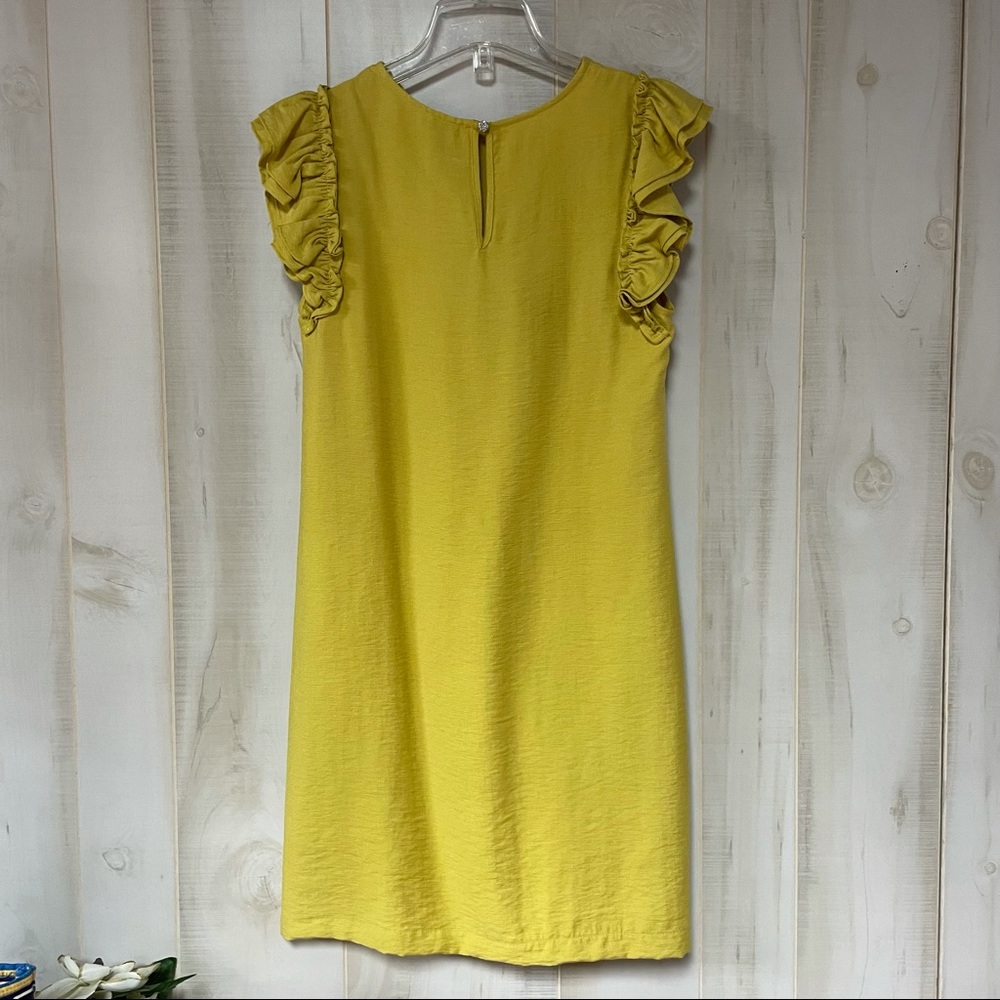 Cece Turmeric Double Flutter Sleeve Shift Dress S… - image 2